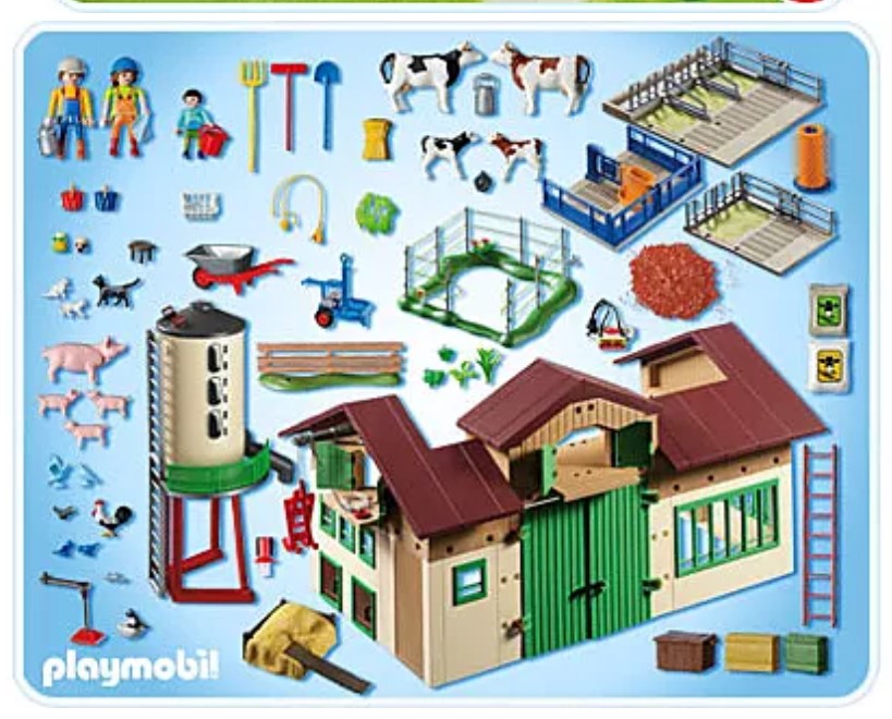 Playmobil Ferme moderne avec silo 5119 (boîte abîmée) - Au Pays