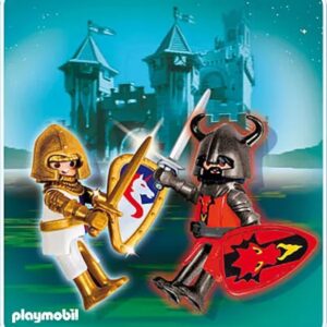 Duo Chevalier Dragon rouge et Chevalier Licorne Playmobil 5815