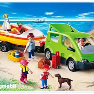 Playmobil Voiture familiale avec remorque porte bateaux 4144