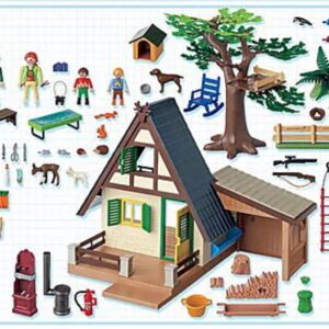 Playmobil Animaux et maison forestière 4207 (boîte abîmée)