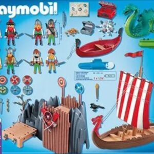Playmobil Drakkar et Campement Vikings 5003 (boîte abîmée)