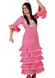 Déguisement costume Danseuse flamenco rose XL