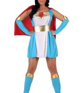 Déguisement costume Super Girl héroïne bleue M/L