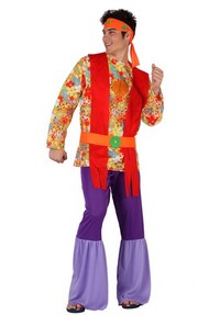 Déguisement costume Hippie homme Woodstock M/L