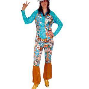 Déguisement costume Hippie femme bleu M/L