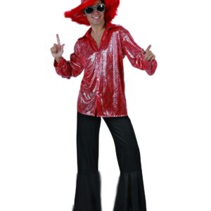 Déguisement costume Disco homme rouge