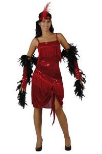 Déguisement costume Danseuse Charleston rouge M/L