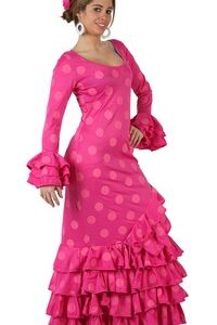 Déguisement costume Danseuse Flamenco espagnole rose XL