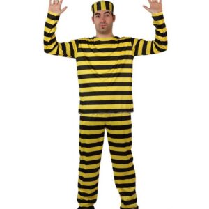 Déguisement costume Prisonnier jaune Bagnard Dalton XL