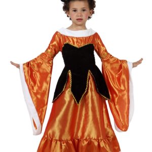 Déguisement costume Dame médiévale orange