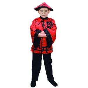 Déguisement costume Chinois rouge