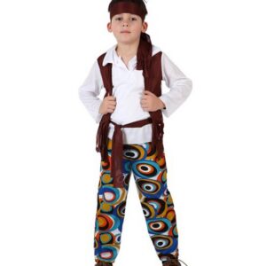 Déguisement costume Hippie marron