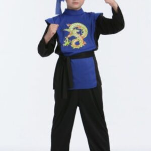Déguisement costume Ninja dragon bleu 5-6 ans