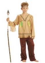 Déguisement costume Indien tunique franges 7-9 ans