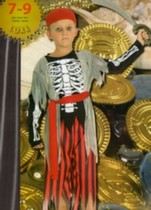 Déguisement costume Pirate squelette 7-9 ans