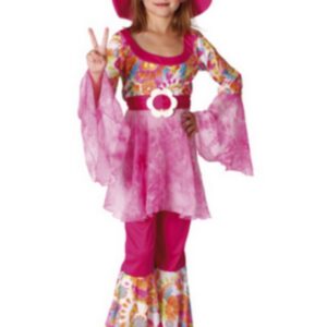 Déguisement costume Hippie rose 4-6 ans