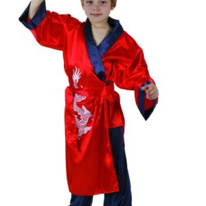 Déguisement costume Samouraï rouge 3-4 ans