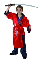 Déguisement costume Samouraï rouge 3-4 ans