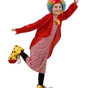 Déguisement costume Clown rouge et blanc 10-12 ans