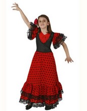 Déguisement costume Danseuse espagnole flamenco 5-6 ans