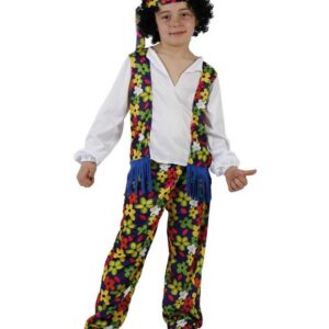 Déguisement costume Hippie fleurs 7-9 ans