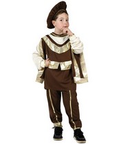 Déguisement costume Prince marron et or 7-9 ans