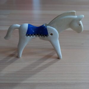 Cheval blanc couverture bleue Playmobil
