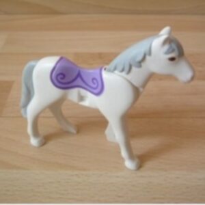 Cheval blanc nouvelle génération couverture violette Playmobil