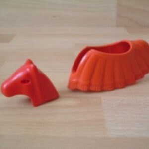 Équipement couverture et coiffe rouges cheval Playmobil