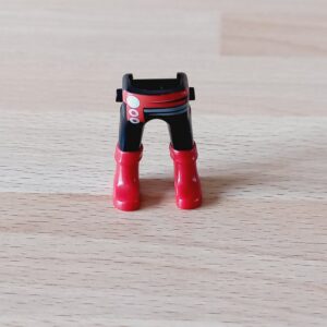 Jambes noires bottes rouges neuf Playmobil