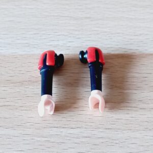 Paire de bras noir épaule rouge et noire neuf Playmobil