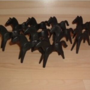 Lot 10 chevaux noirs Playmobil