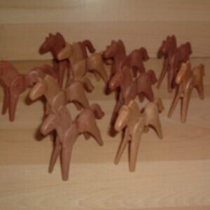 Lot 10 chevaux marron Playmobil