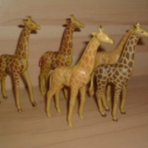 Lot 5 girafes cassées et en mauvais état Playmobil