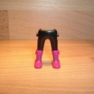 Jambes noires bottes rose neuf Playmobil