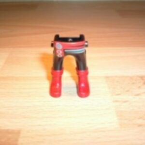 Jambes noires bottes rouges neuf Playmobil