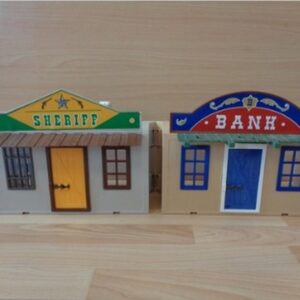 Bank et Sheriff transportable Playmobil