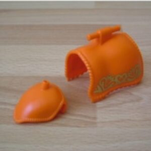 Équipement selle orange pour éléphanteau Playmobil