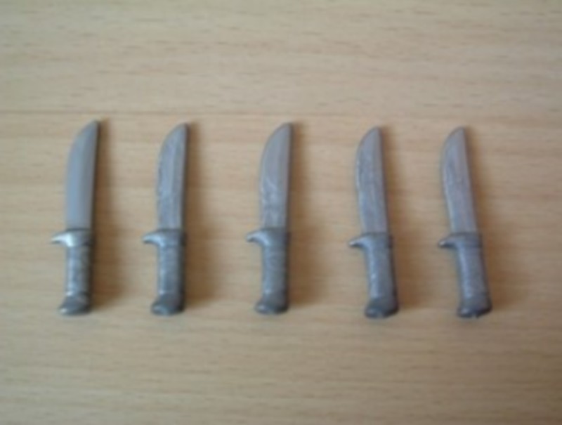 10 Couteaux Calvaires Playmobil Western - Pièces Occasion Pour Figurines Soldats