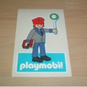 Sticker autocollant Chef de gare Playmobil