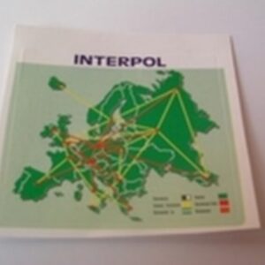 Sticker autocollant plan Interpol Europe Playmobil
