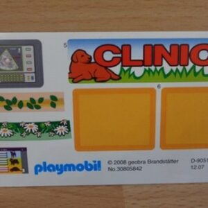 Sticker autocollant neuf Clinique Playmobil