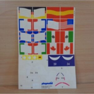 Sticker autocollant drapeaux en l’état Playmobil