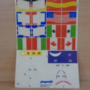 Sticker autocollant drapeaux en l’état Playmobil