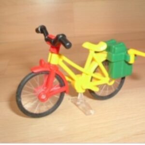 Vélo de ville jaune et sacoches Playmobil