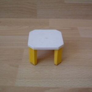 Table blanc et jaune Playmobil