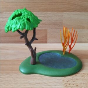 Mare d’eau avec arbre et roseaux Playmobil