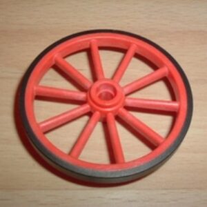 Roue rouge orangé 5,5 cm Playmobil