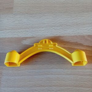 Support jaune sur poteau bleu en l&rsquo;état Cirque Playmobil