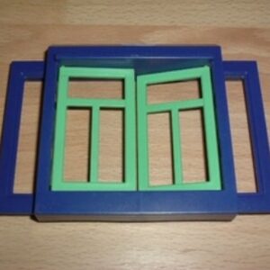 Fenêtre double bleu et vert Playmobil